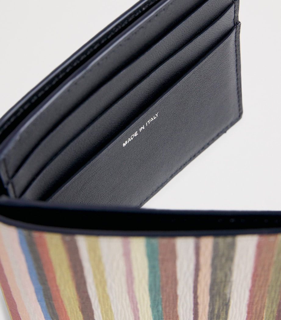 Paul Smith Leather Painted Stripe Bifold Wallet