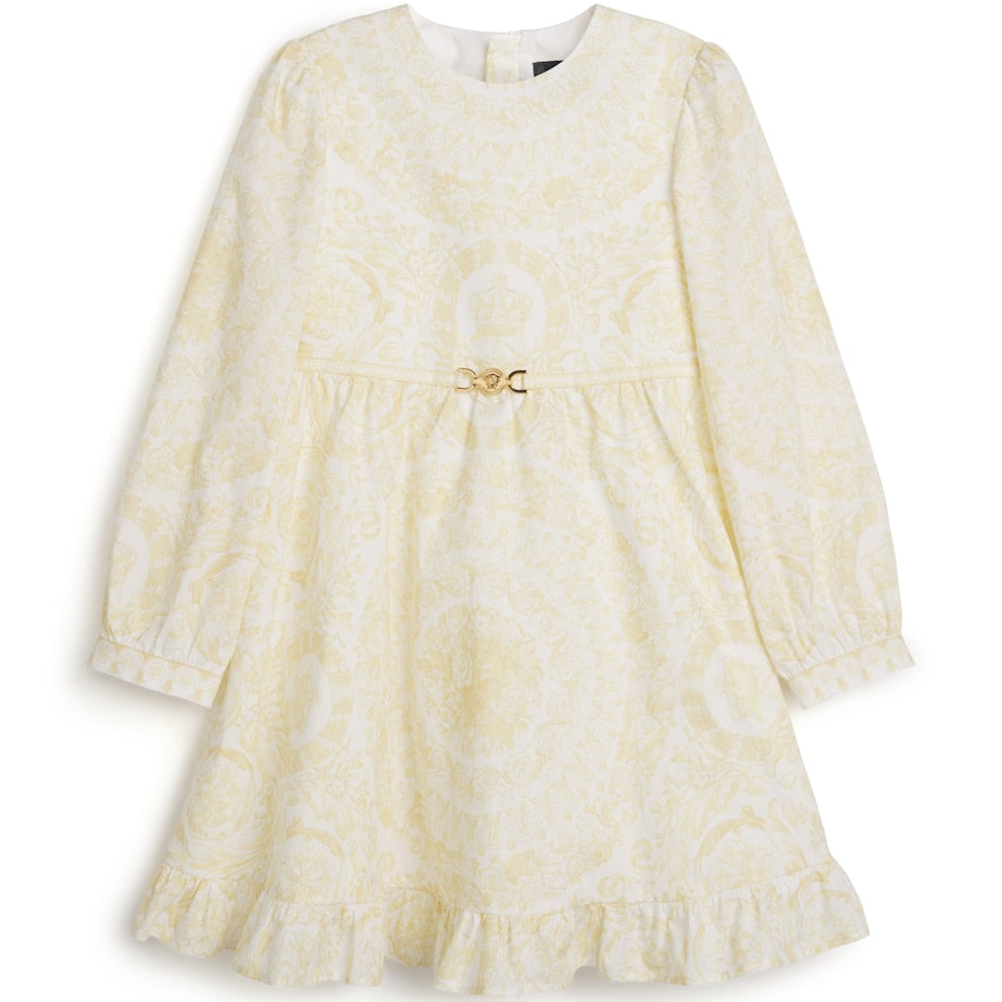 Versace Kids Cotton Poplin Barocco Dress (12 Months - 5 Years)