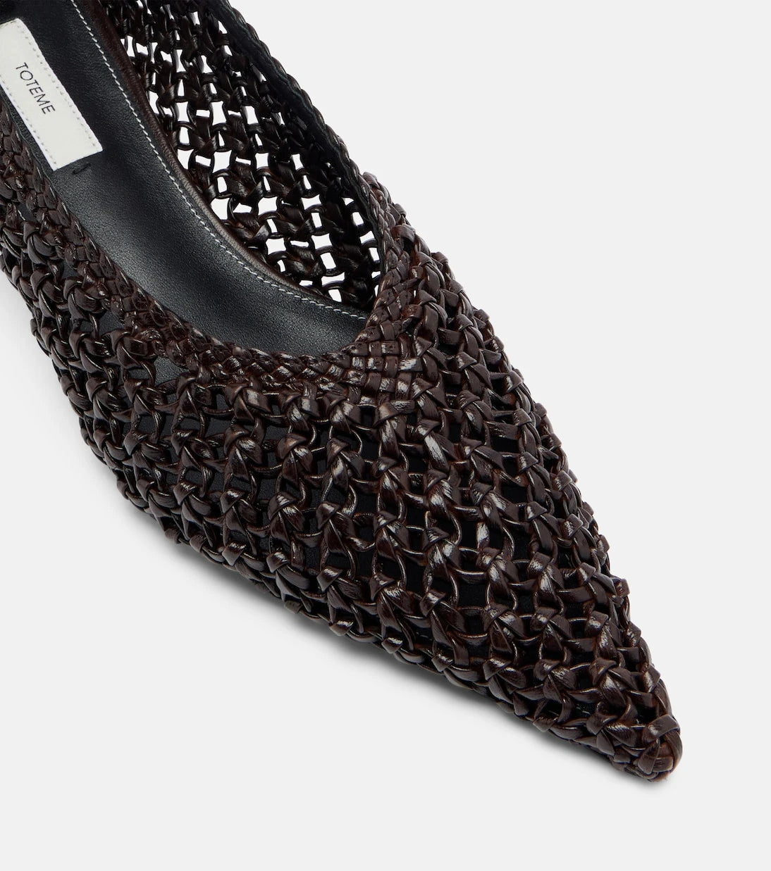 Toteme - Sharp woven leather pumps