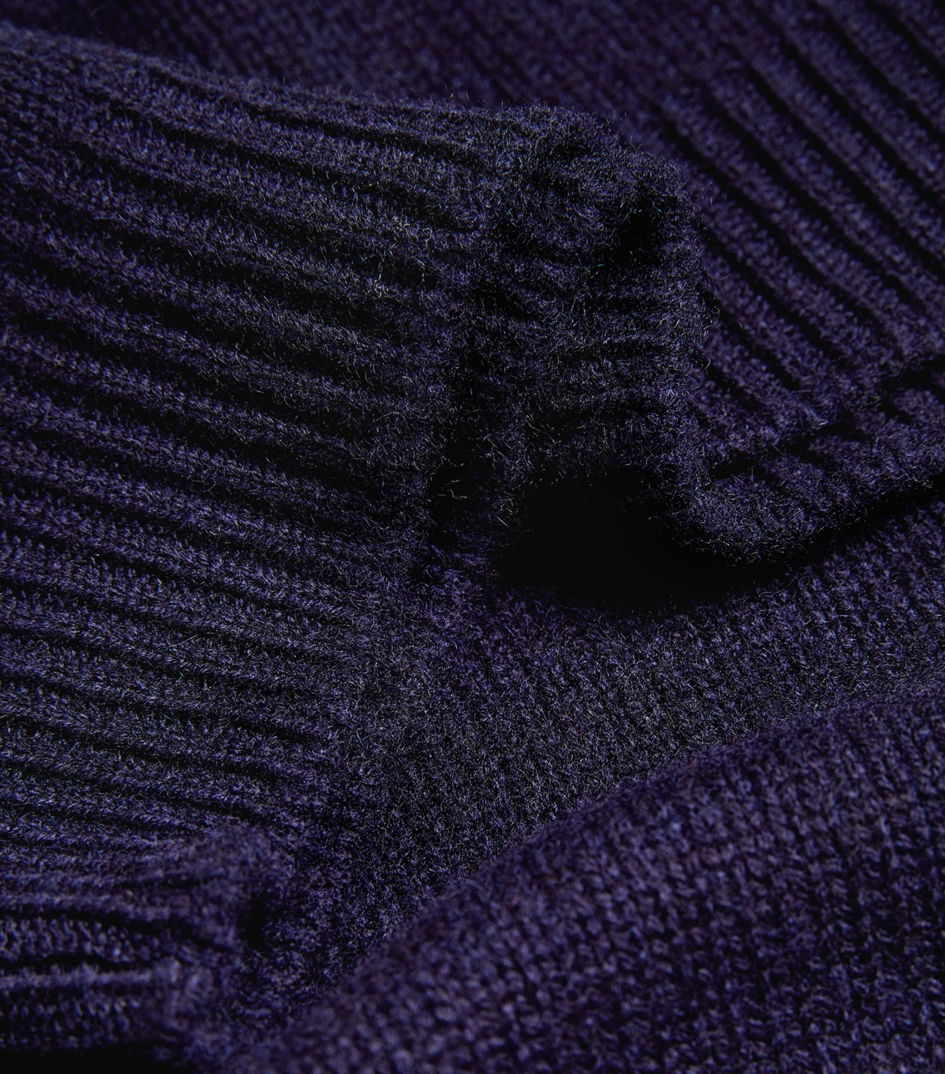 Navy Cashmere Rollneck Sweater