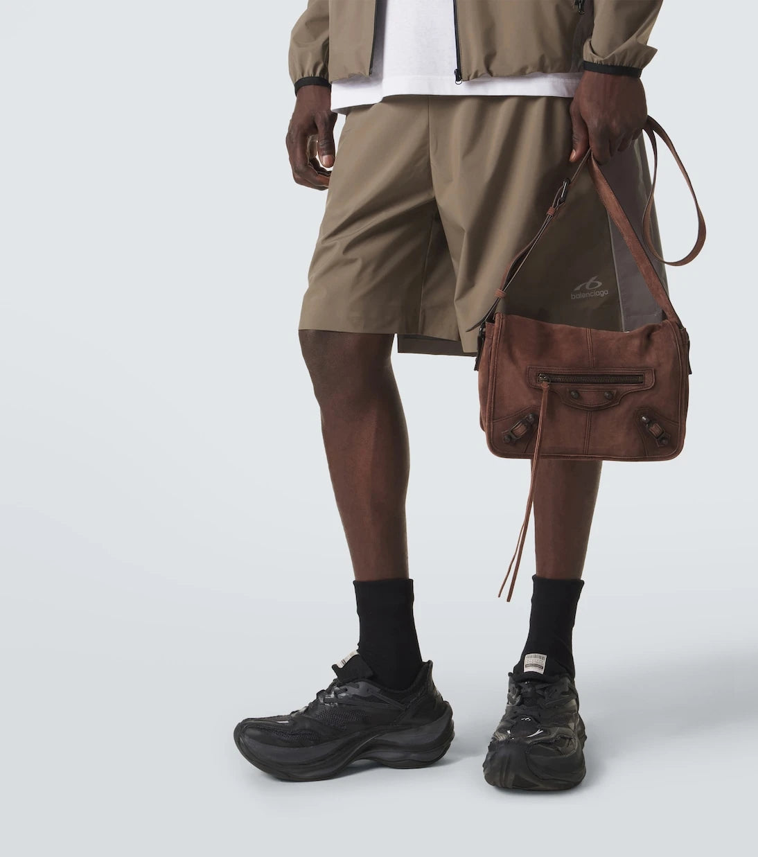 Balenciaga - Le City Small suede messenger bag