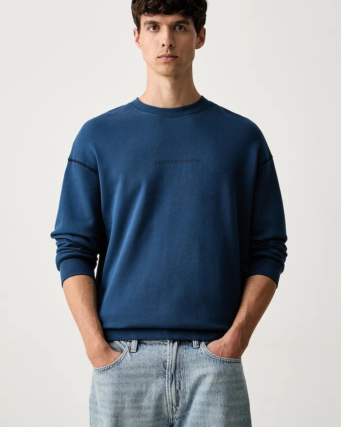 Scotch & Soda erkek kapüşonlu pamuklu sweatshirt