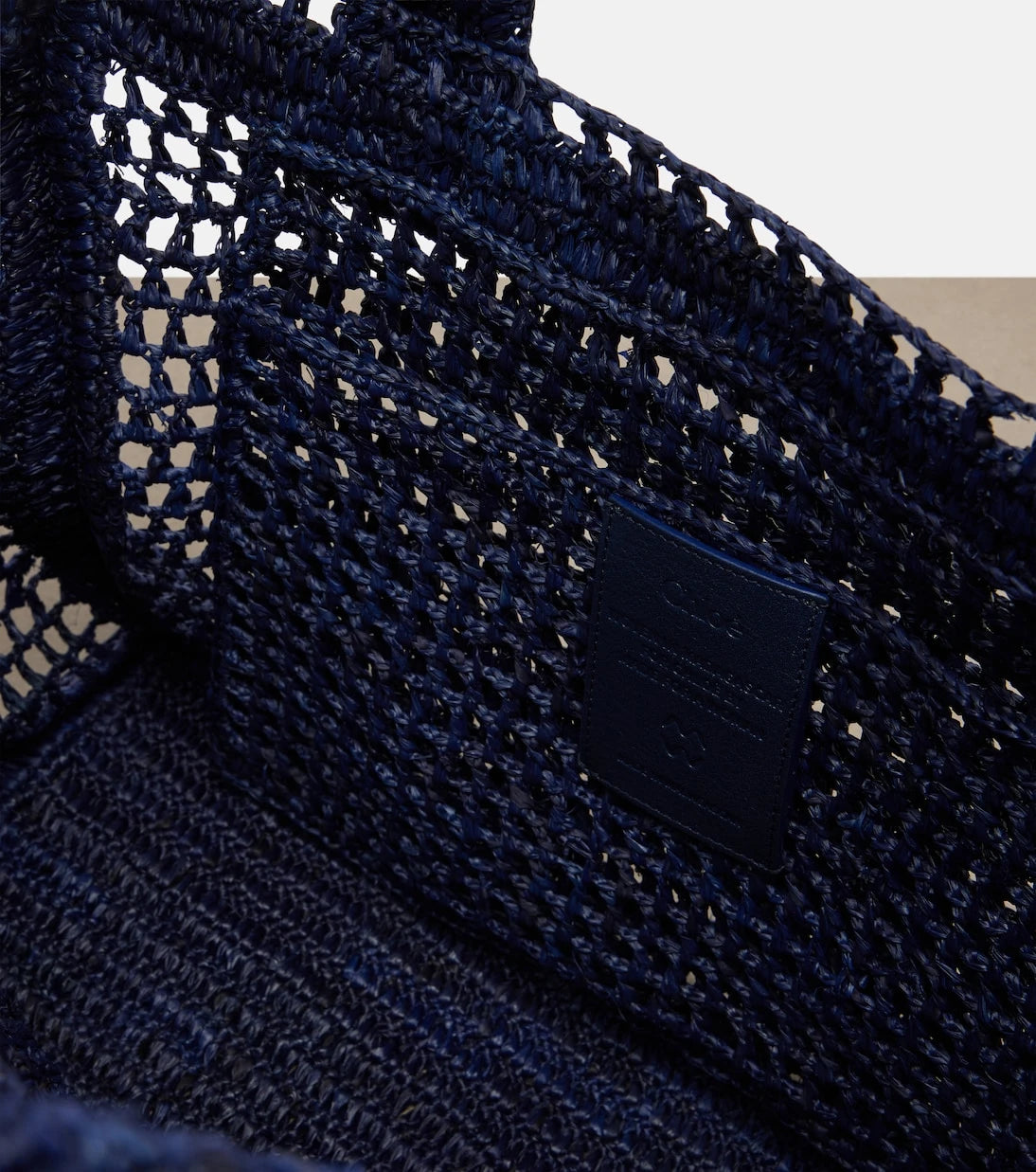 Chloé - Summer Banana East-West raffia tote bag