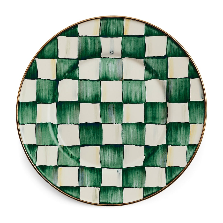 MacKenzie-Childs Emerald Check Salad Plate (20cm)