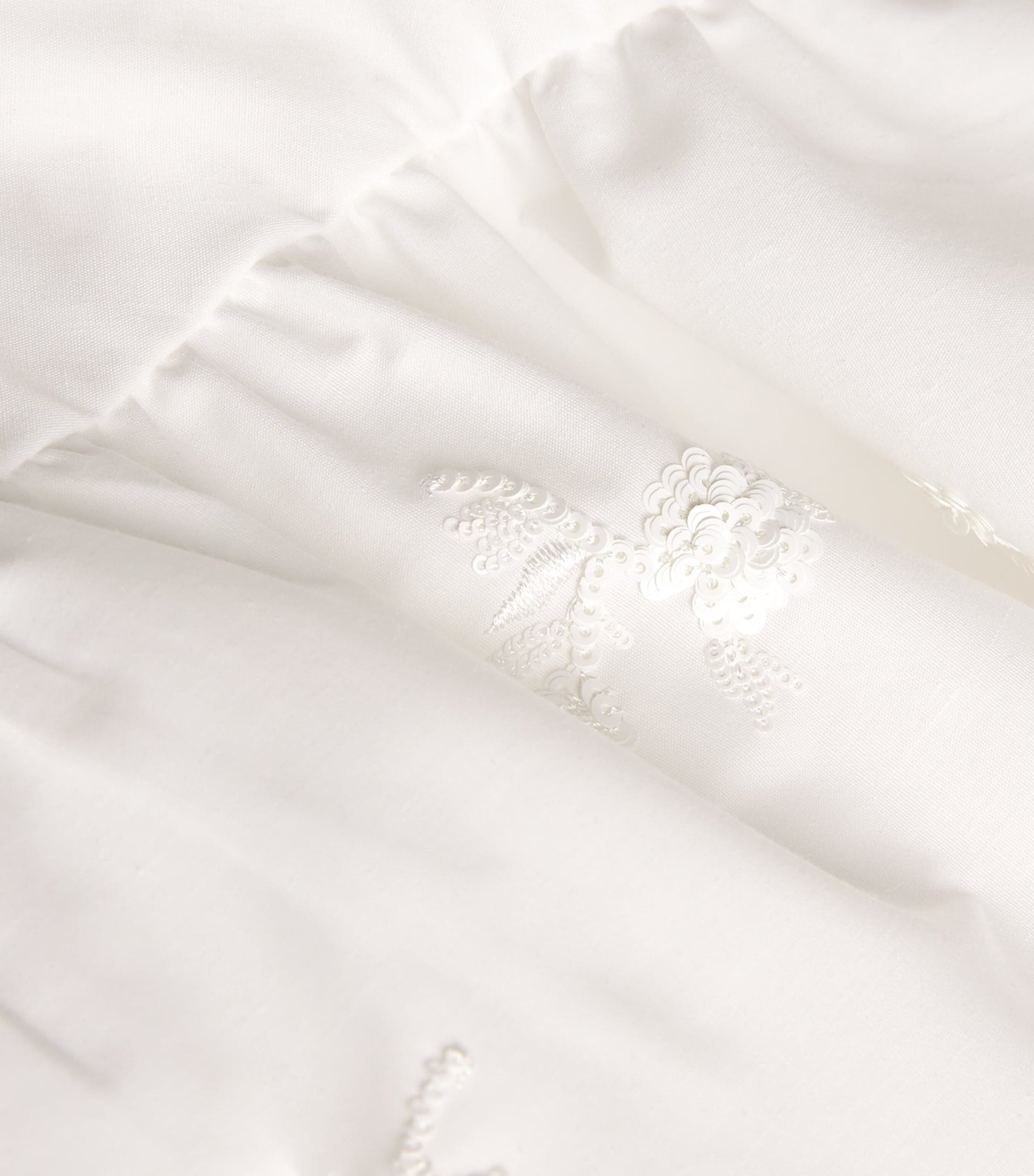 Maje White Sequin-Embroidered Maxi Skirt