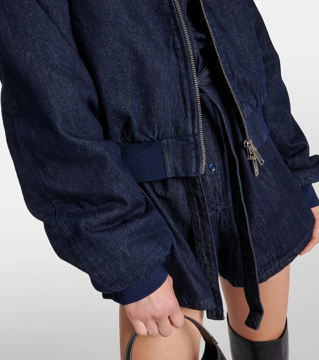 The Frankie Shop - Micky cropped denim bomber jacket