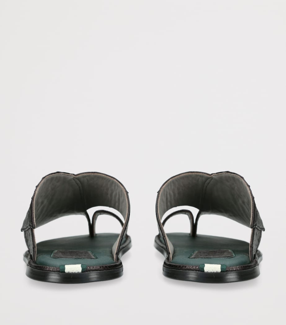 Brotini Lizard Leather Wave Sandals