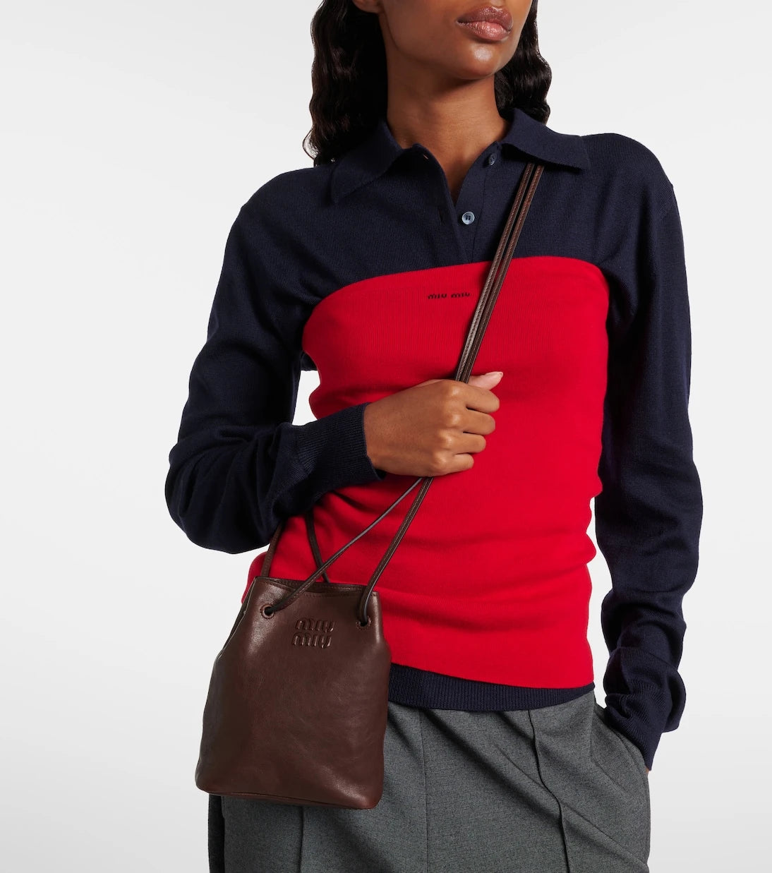 Miu Miu - Mini leather crossbody bag