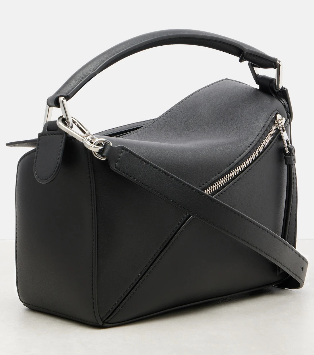 Loewe - Puzzle Small fringed leather shoulder bag