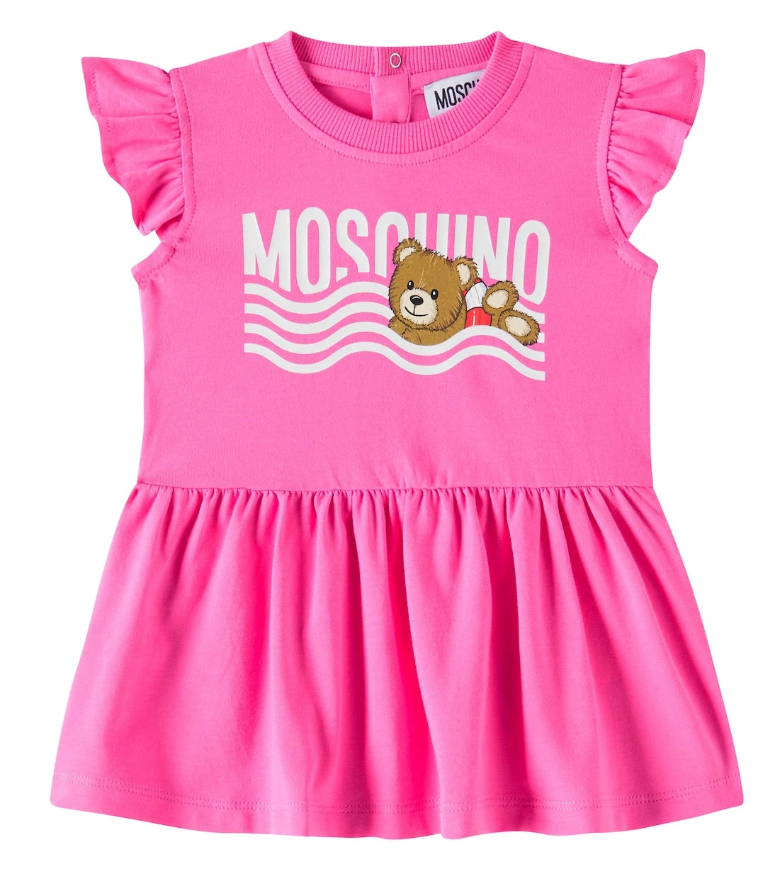 Moschino Kids - فستان أطفال من مزيج القطن
