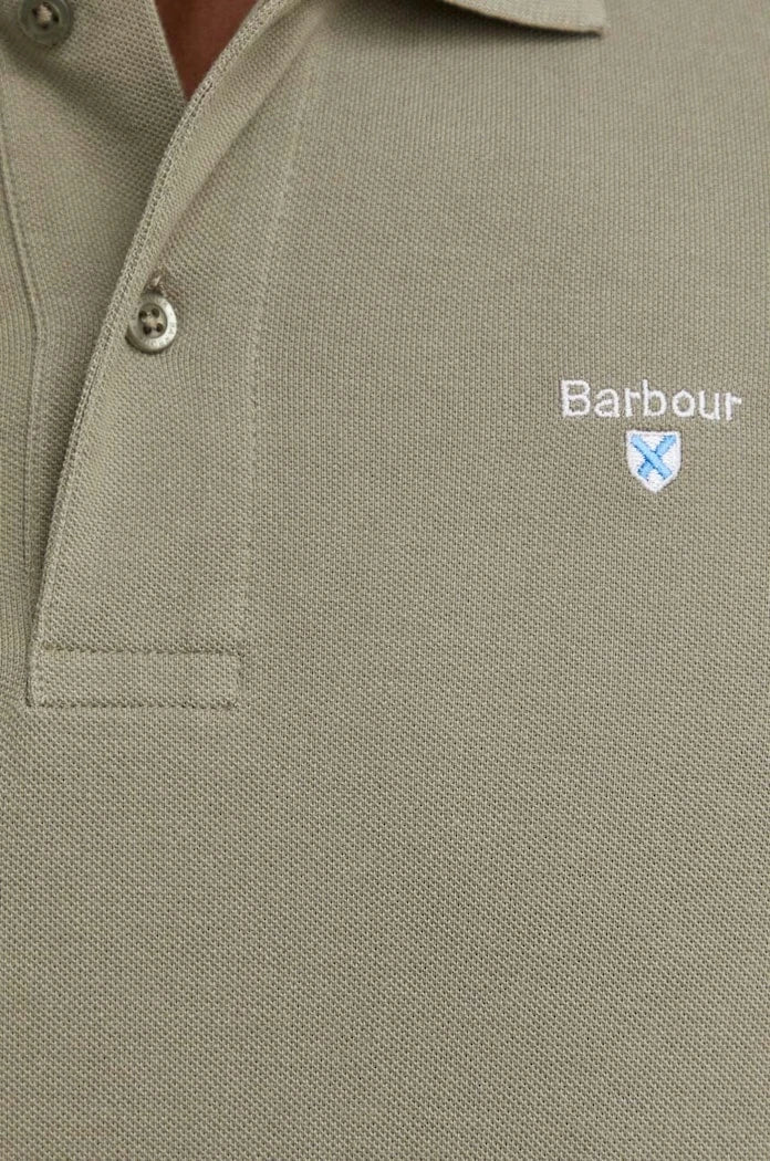 Barbour тениска с яка мъжка от памук ESSENTIALS