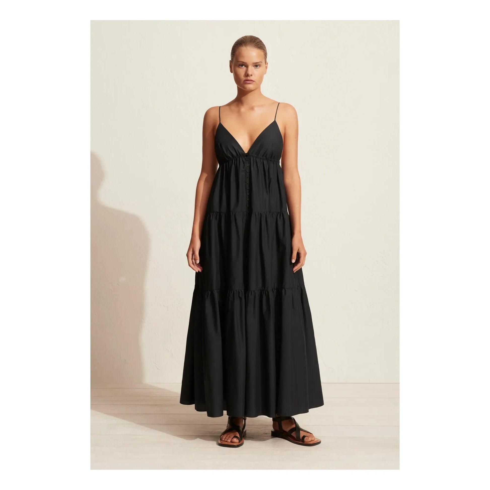 Matteau - Triangle Tiered Dress | Black