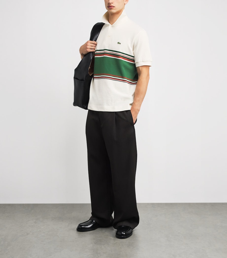 Lacoste Cotton Contrast Stripe Polo Shirt