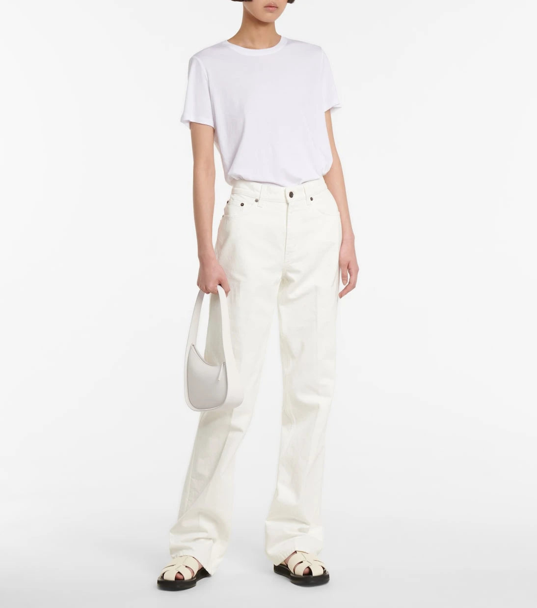 The Row - Half Moon leather shoulder bag