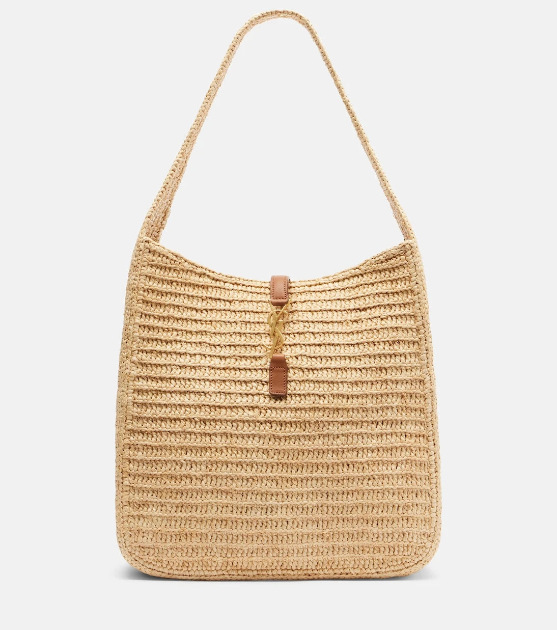 Saint Laurent - Le 5 à 7 Large raffia shoulder bag