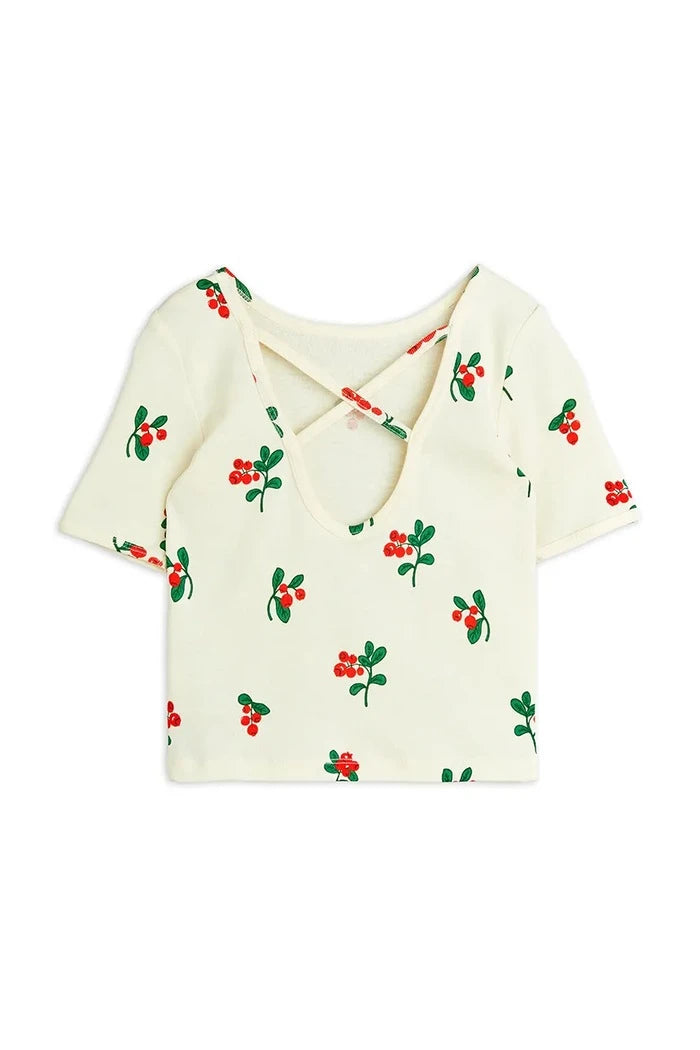 Детска памучна тениска Mini Rodini Lingonberries