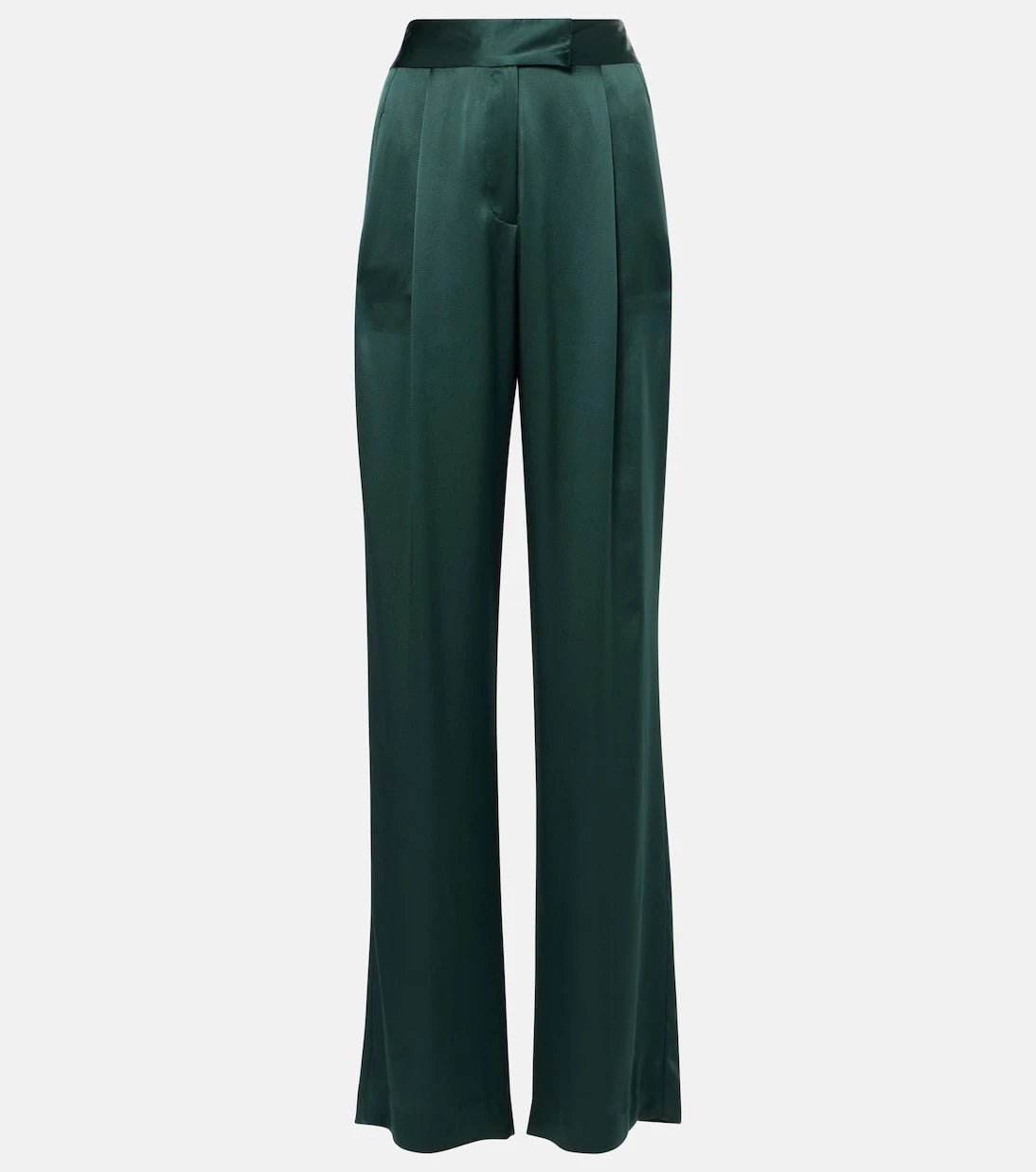 The Sei - Pleated silk charmeuse wide-leg pants