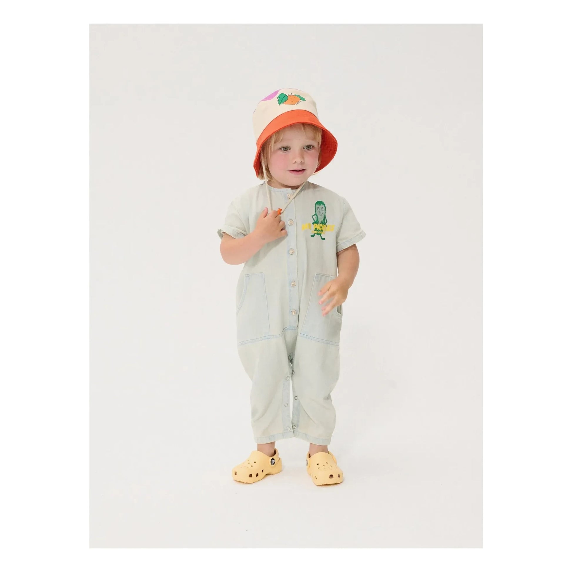 Bobo Choses - Organic Cotton Washed Denim Jumpsuit | Light Blue