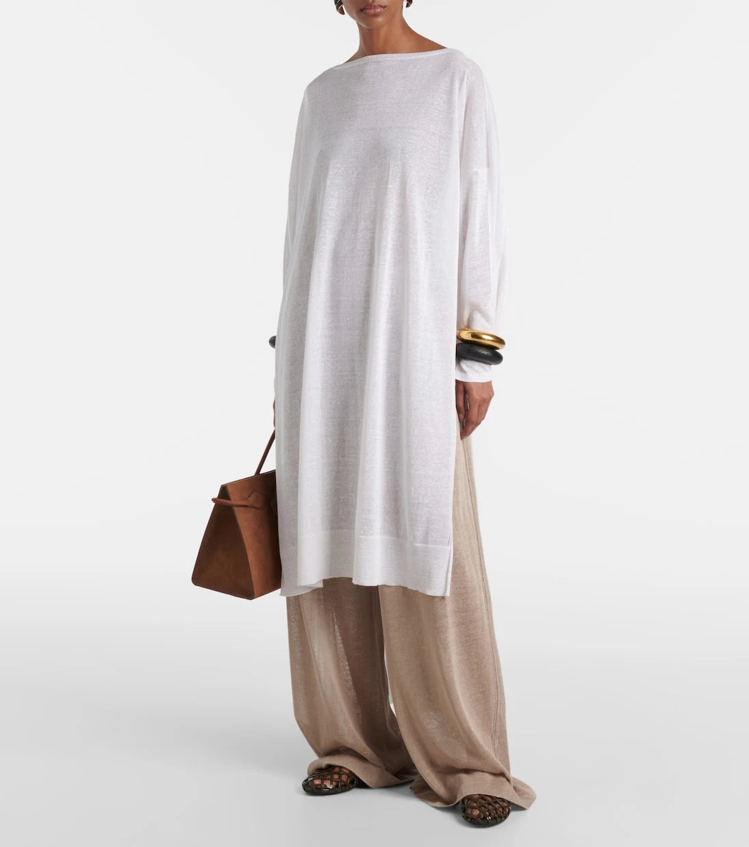 Alaïa - قفطان من الكتان والحرير