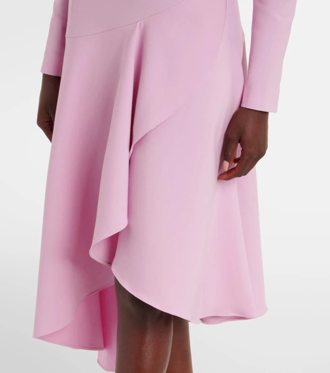 Oscar de la Renta - Asymmetric wool-blend cocktail dress