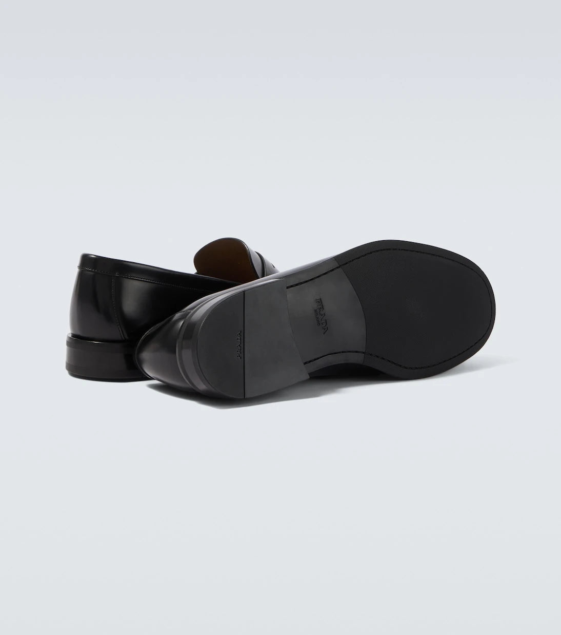 Prada - Leather penny loafers