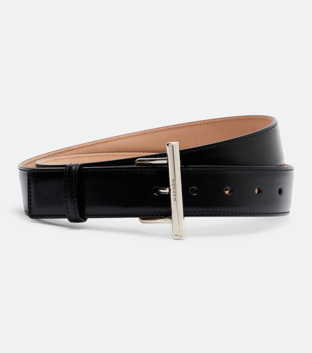 McQueen - T-Bar Hip leather belt