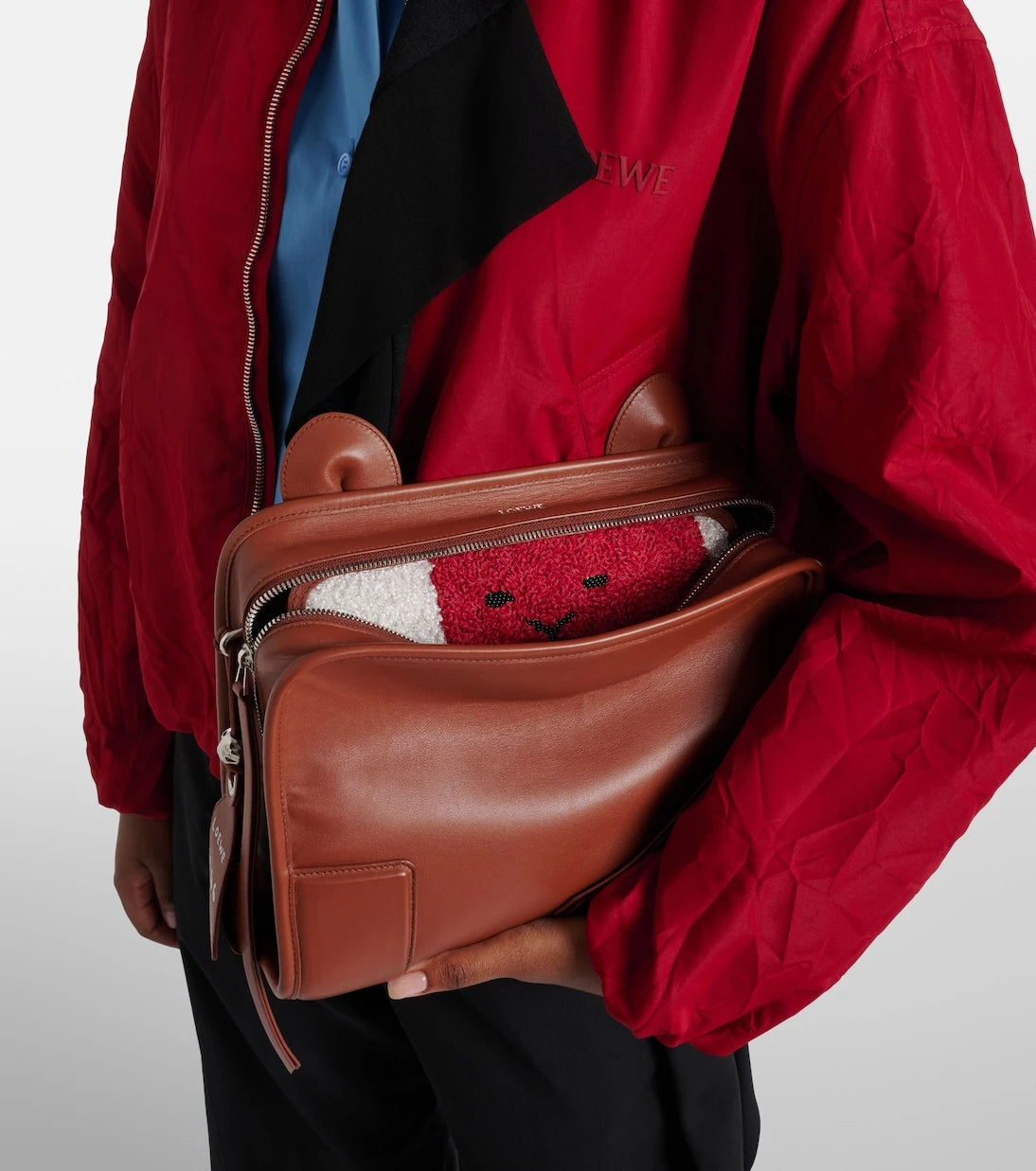 Loewe - Amazona 180 Lion Medium leather tote bag