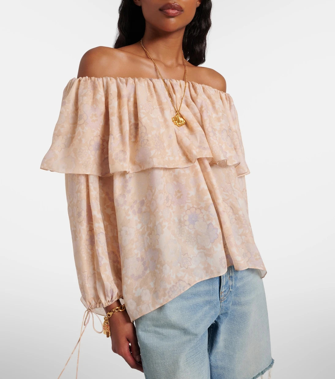Chloé - Floral silk charmeuse top