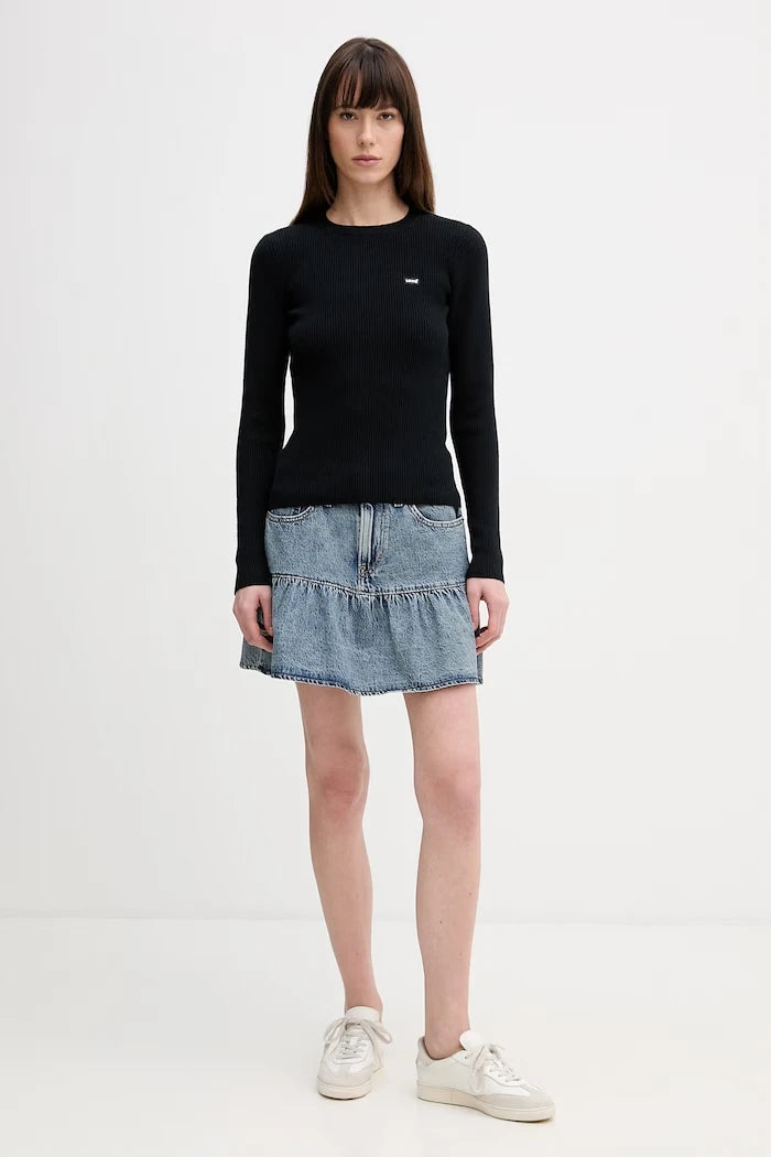 Памучна дънкова пола Levi's FLOUNCE MINI