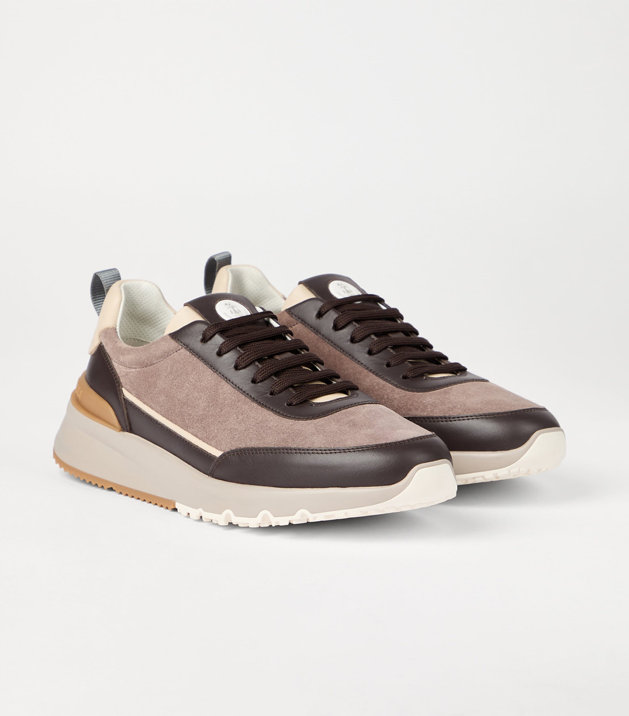 Suede-Calfskin Runner Sneaker