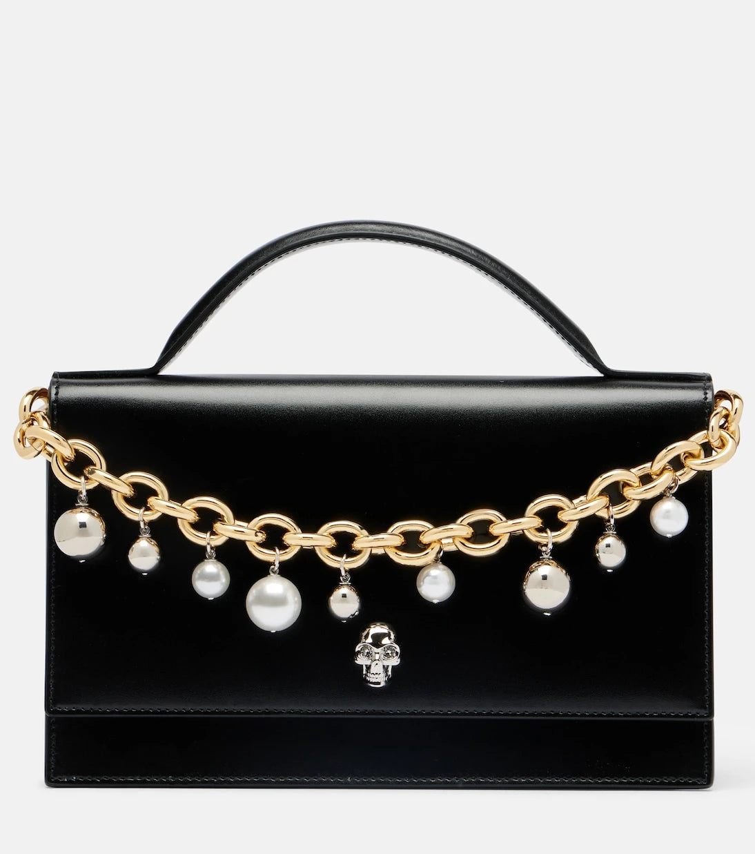 McQueen - Skull Small embellished leather tote bag