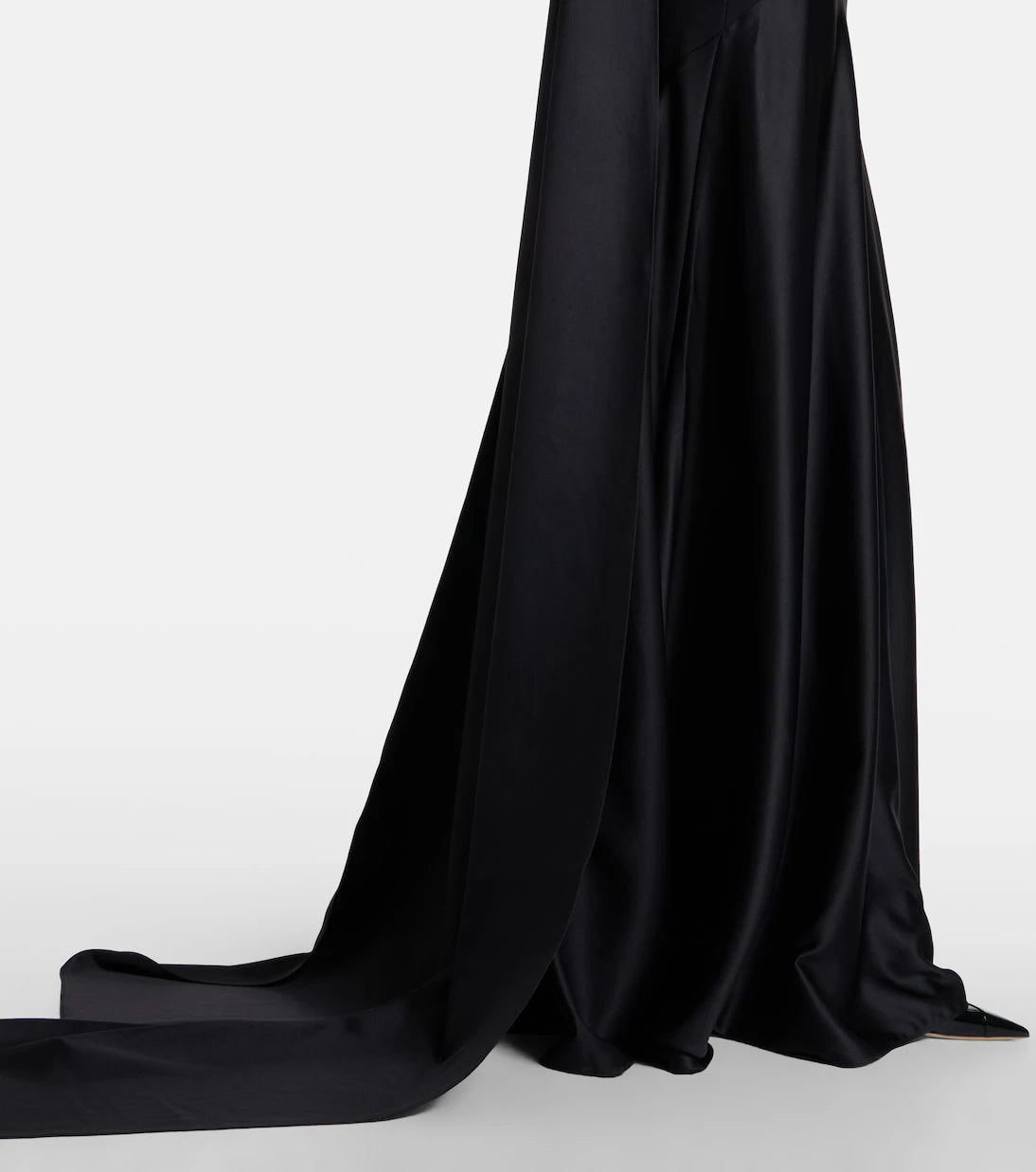 Solace London - Mae satin-paneled bustier gown