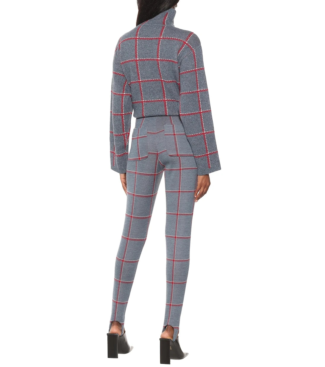 Undercover - Checked wool stirrup pants