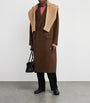 Wool-Blend Double-Breasted Coat BROWN