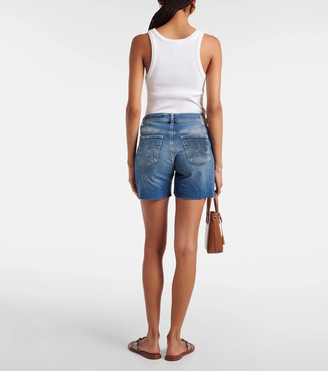 AG Jeans - Ex-Boyfriend high-rise denim shorts