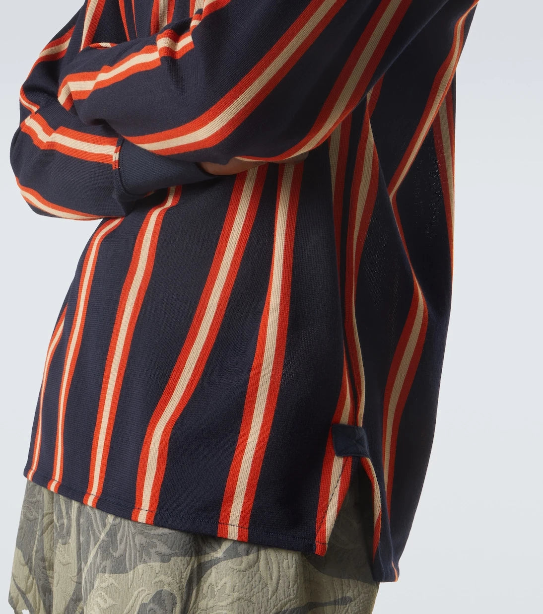 Junya Watanabe - Striped wool polo shirt