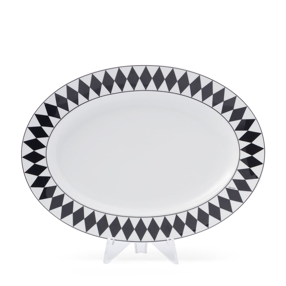 Chequerboard Serving Plate (34cm)