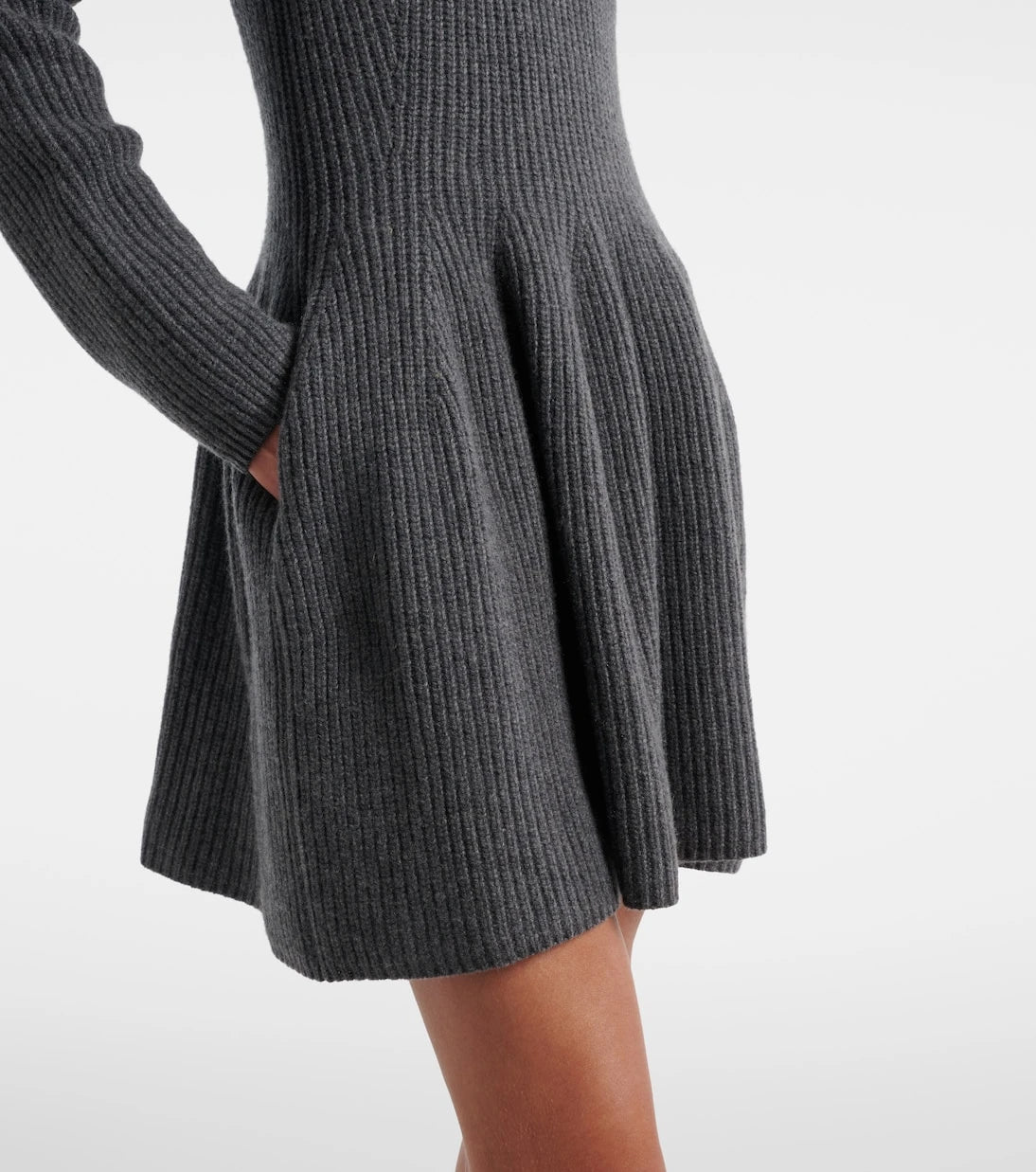 Magda Butrym - Ribbed-knit cashmere minidress