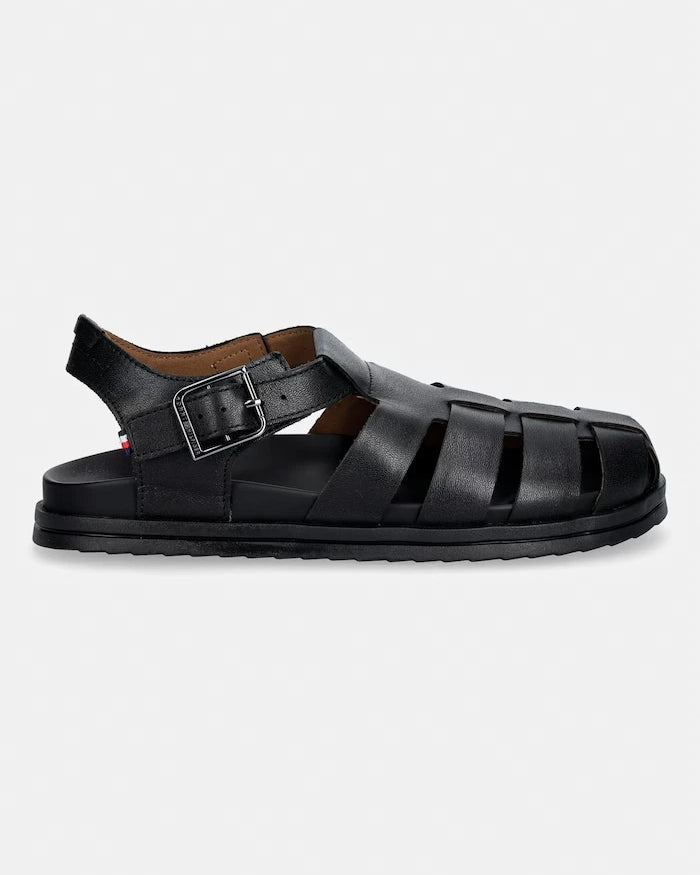 Tommy Hilfiger erkek deri sandalet ADJUSTABLE FISHER LEATHER SANDAL