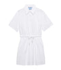 Prada White Cotton Poplin Mini Shirt Dress