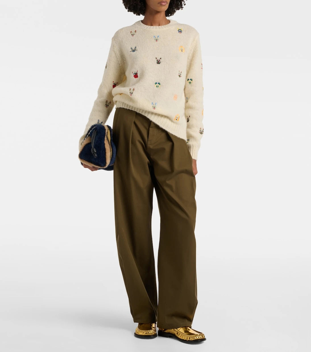 Loewe - x Louis Wain embroidered wool sweater