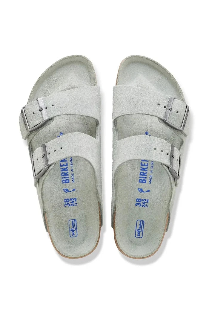 Birkenstock чехли дамски от велур Arizona