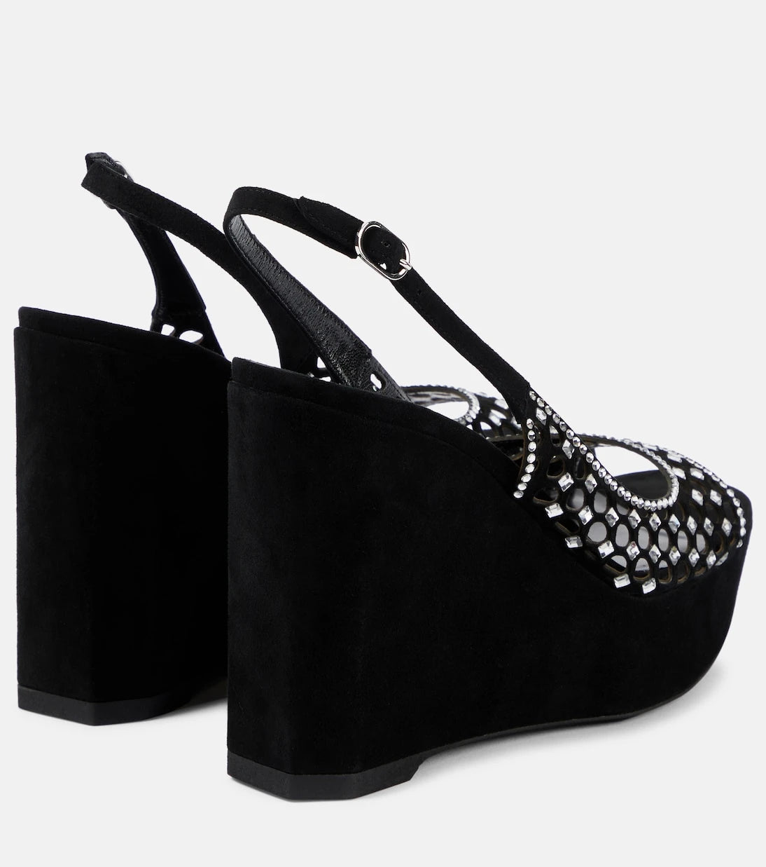 Rene Caovilla - Embellished suede platform sandals