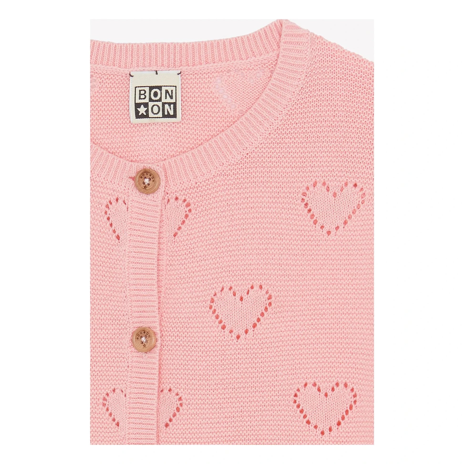 Bonton - Lilou Cœurs cardigan | Pink