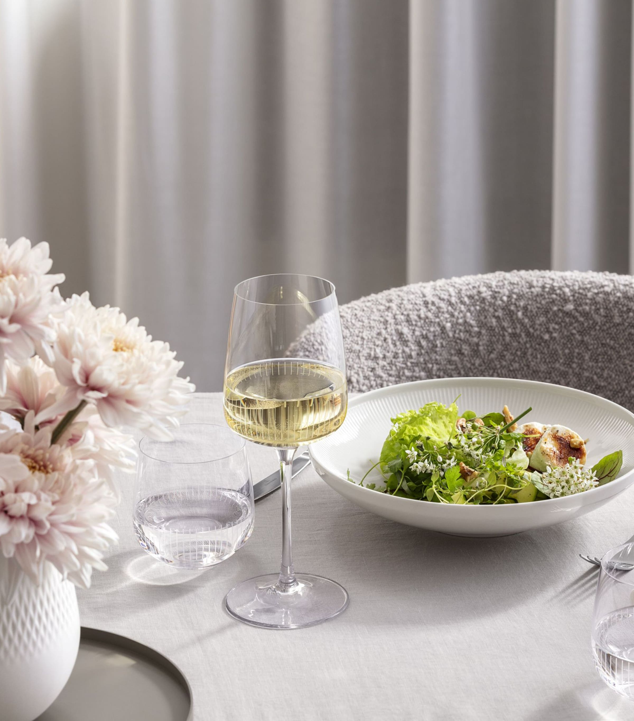 Set of 4 Crystal Afina White Wine Glasses (125ml)