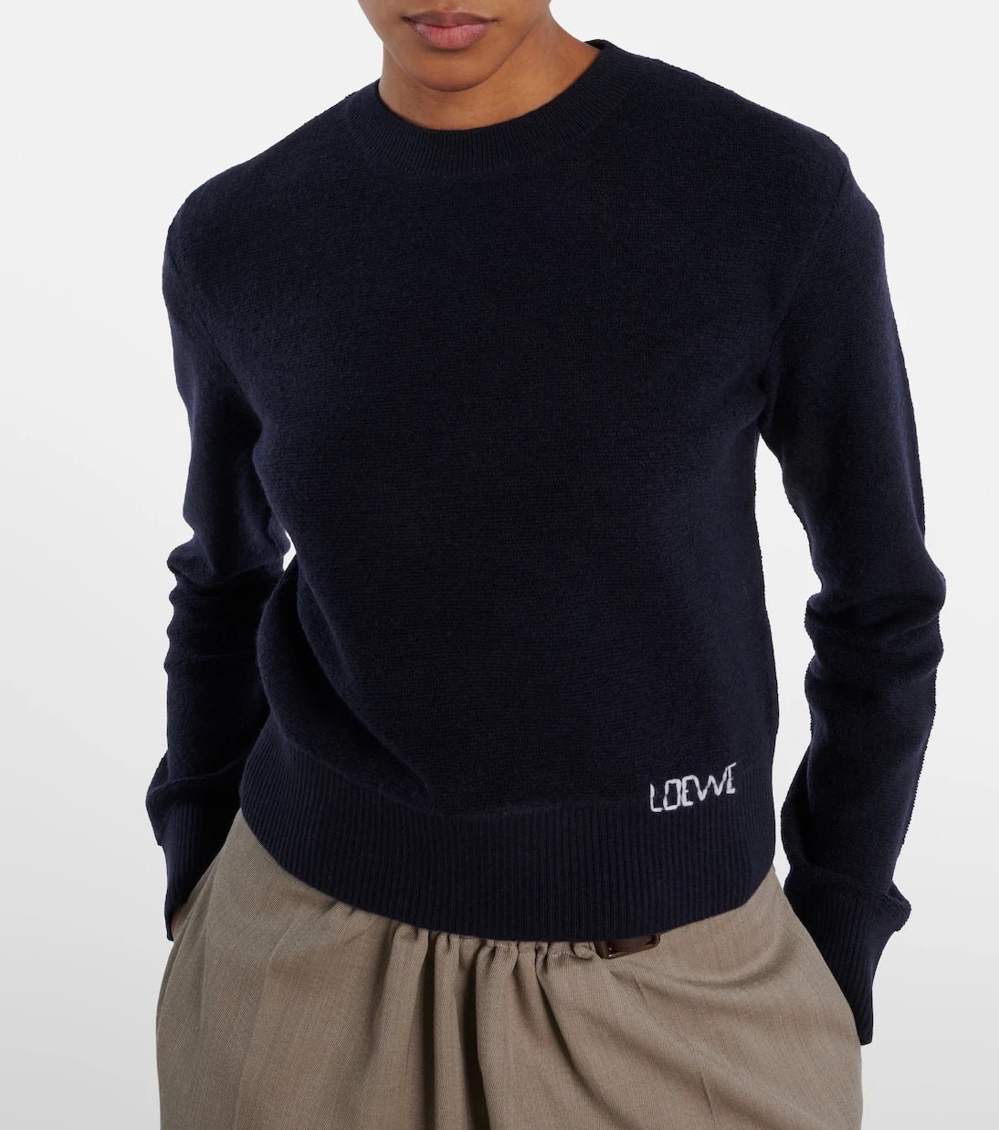 Loewe - Logo embroidered wool sweater