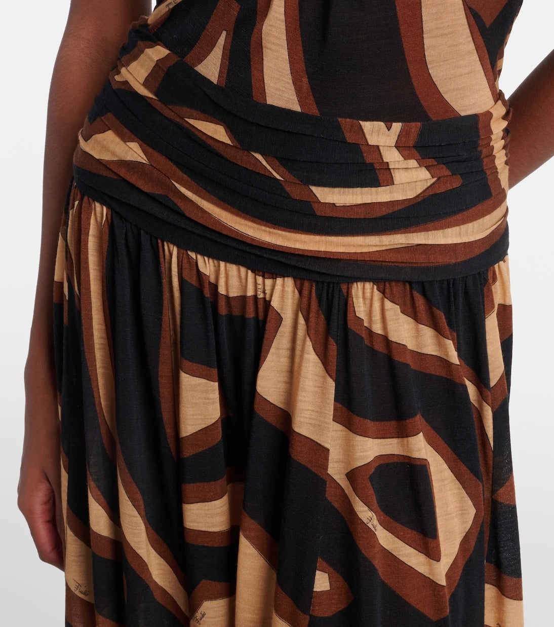 Pucci - Printed wool-blend cocktail dress