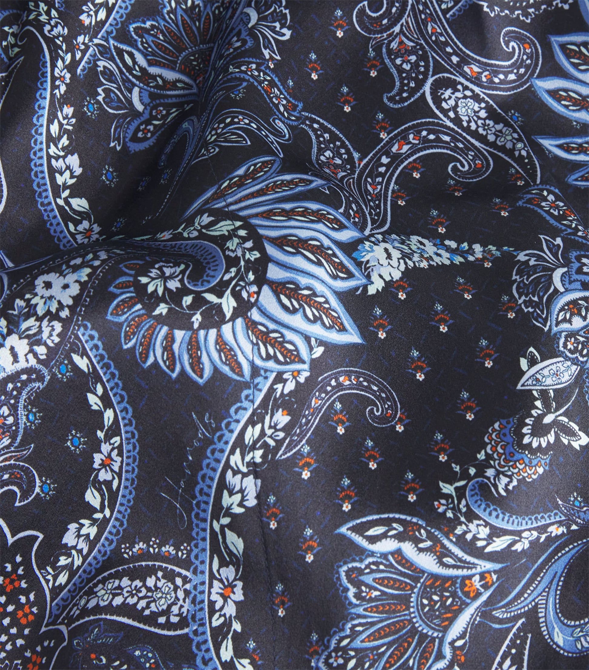 Silk Paisley Print Night Robe