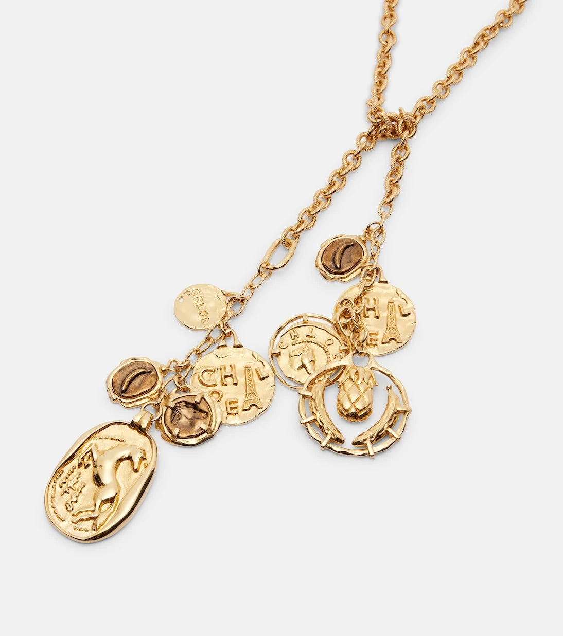 Chloé - Layered chain pendant necklace