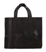 Harrods Black Large Cotton Logo Tote Bag